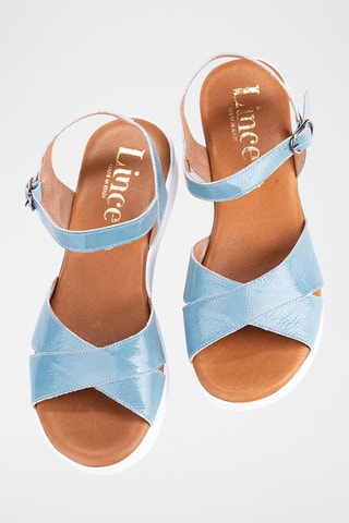 Sandales en nubuck - Bleu