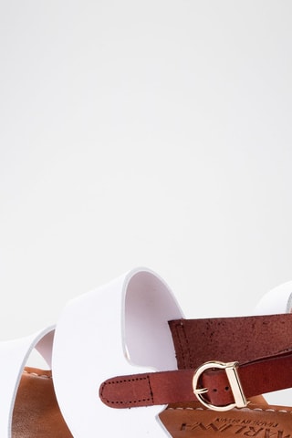 Sandales compensées en cuir - Blanc