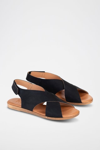 Sandales en nubuck - Noir