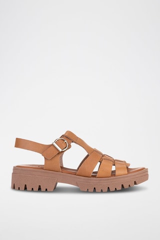 Sandales en cuir - Camel