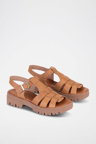 Sandales en cuir - Camel
