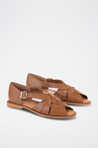 Sandales en cuir - Marron