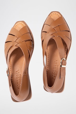 Sandales en cuir - Marron