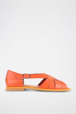 Sandales en cuir - Orange