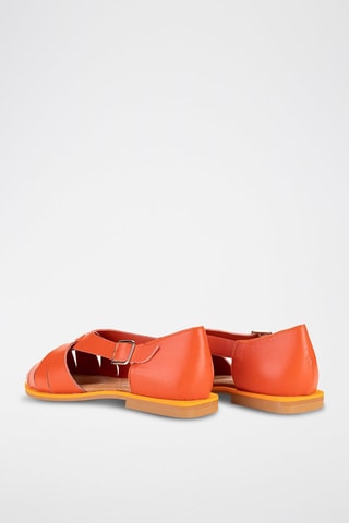 Sandales en cuir - Orange