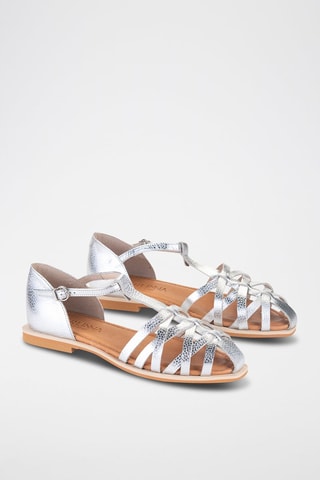 Sandales en cuir - Argenté