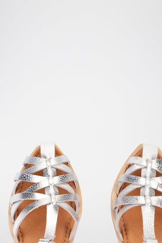 Sandales en cuir - Argenté