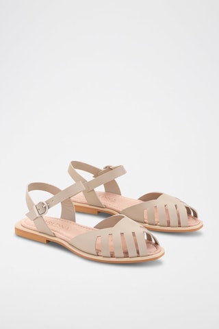 Sandales en cuir - Beige