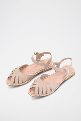 Sandales en cuir - Beige