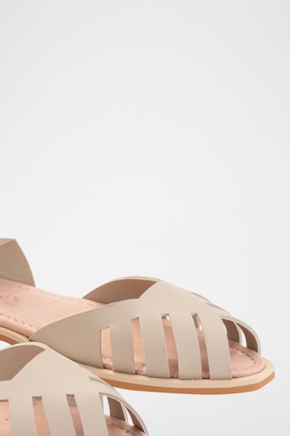 Sandales en cuir - Beige
