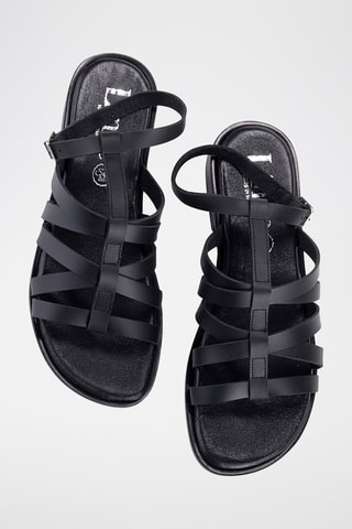 Sandales en cuir - Noir