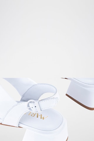 Sandales à talons en cuir Florencia - Blanc