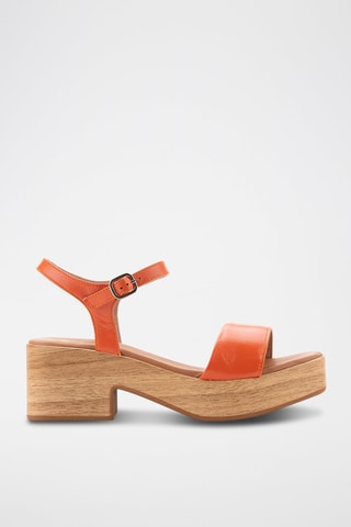 Sandales à talons en cuir Florencia - Orange