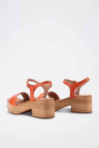 Sandales à talons en cuir Florencia - Orange