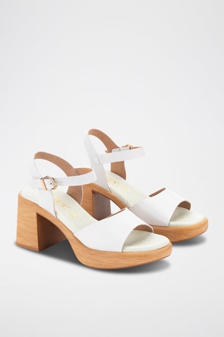 Sandales à talons en cuir Velvet - Blanc