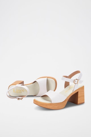 Sandales à talons en cuir Velvet - Blanc