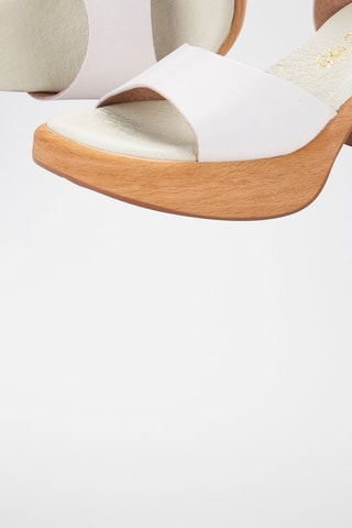 Sandales à talons en cuir Velvet - Blanc