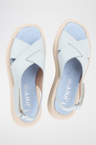 Sandales plateformes en cuir Sindi - Ciel