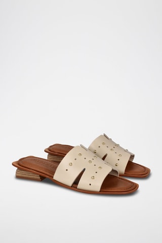 Mules en cuir Florencia - Beige