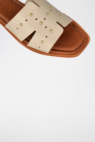 Mules en cuir Florencia - Beige