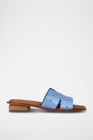 Mules en cuir Florencia - ciel