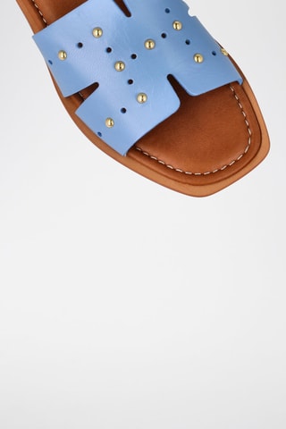 Mules en cuir Florencia - ciel