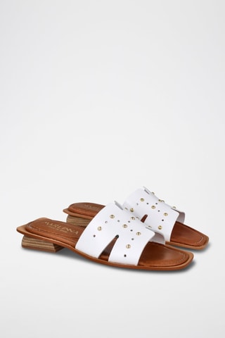 Mules en cuir Florencia - Blanc