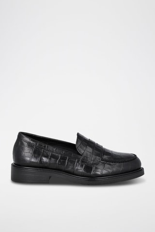 Mocassins en cuir - Noir