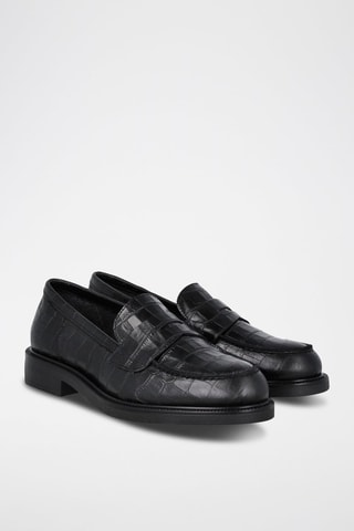 Mocassins en cuir - Noir