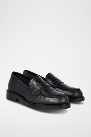 Mocassins en cuir - Noir