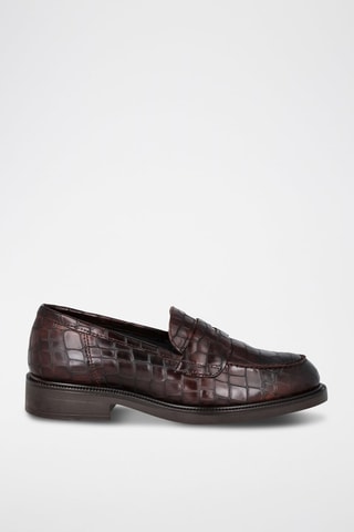 Mocassins en cuir - Marron foncé
