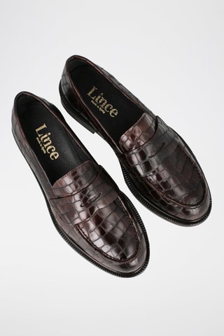 Mocassins en cuir - Marron foncé