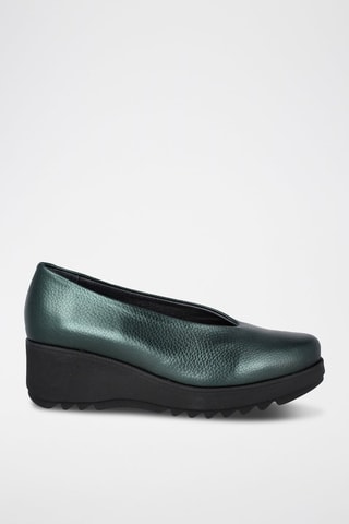 Mocassins en cuir - Vert foncé
