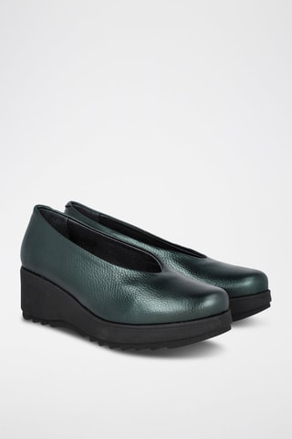 Mocassins en cuir - Vert foncé