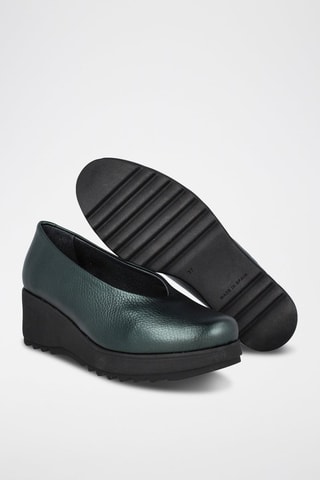 Mocassins en cuir - Vert foncé