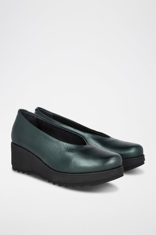 Mocassins en cuir - Vert foncé