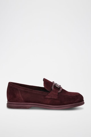 Mocassins en nubuck - Bordeaux