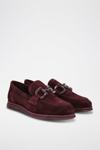 Mocassins en nubuck - Bordeaux