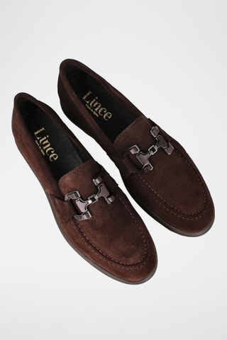 Mocassins en nubuck - Marron foncé