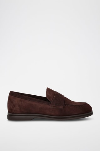 Mocassins en nubuck - Marron foncé