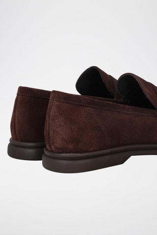 Mocassins en nubuck - Marron foncé