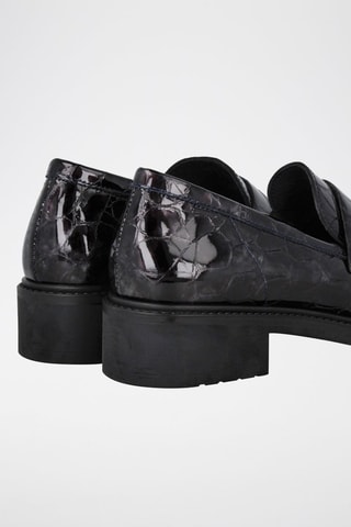 Mocasines de piel - Gris oscuro