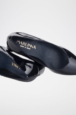 Escarpins en cuir verni Teresa - Bleu marine