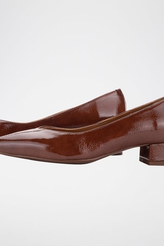 Escarpins vernis en cuir - Marron