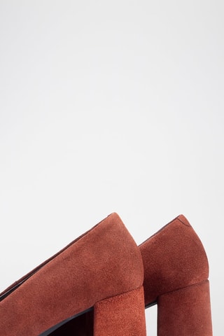 Escarpins en cuir nubuck et en cuir - Bordeaux