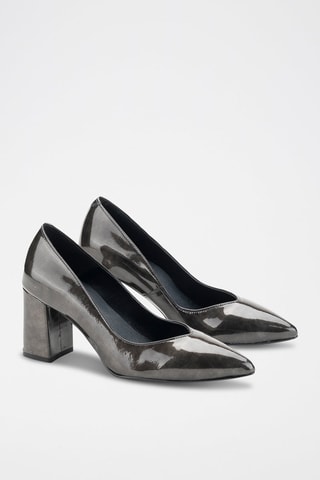 Escarpins en cuir verni et cuir Kayak - Gris