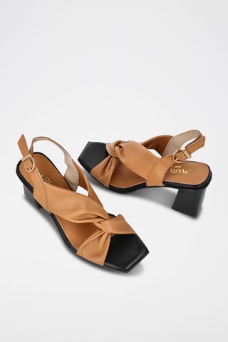 Sandales à talons en cuir Florencia - Camel