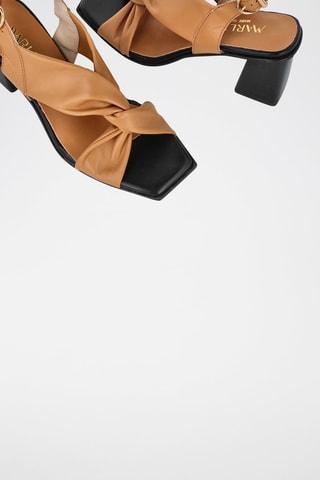 Sandales à talons en cuir Florencia - Camel