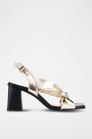 Sandales à talons en cuir Florencia - Doré