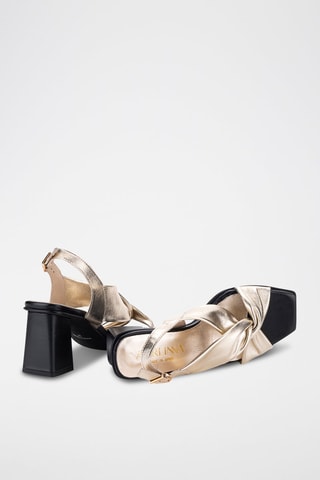 Sandales à talons en cuir Florencia - Doré